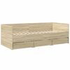 vidaXL Daybed with Drawers without Mattress Sonoma Oak 75x190 cm Small Single