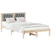 vidaXL Bed Frame Light Grey 120 x 200 cm Solid Pine Wood