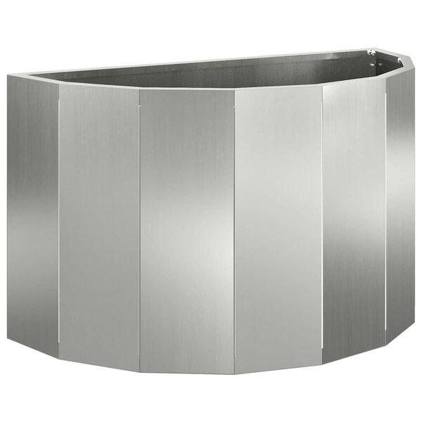 vidaXL Planter Silver 60 x 30 x 35 cm Galvanised Steel