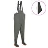 vidaXL Wading Pants with Boots Green Size 44
