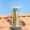 vidaXL Chimney Extension Silver 35 x 35 x 65 cm Stainless Steel