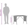 vidaXL Garden Table with Acacia Wood Top Beige 105x75x72 cm Poly Rattan