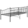 vidaXL Sofa Bed Frame without Mattress Black Metal 90x200 cm