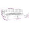 vidaXL Pull-out Day Bed without Mattress White 2x(80x200) cm