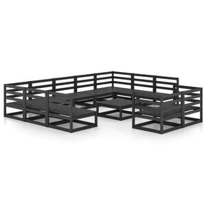 vidaXL 12 Piece Garden Lounge Set Solid Pinewood