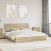 vidaXL Storage Bed with Drawer Sonoma Oak 180 x 200 cm Engineered Wood