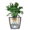 LECHUZA Planter CLASSICO LS 35 ALL-IN-ONE Charcoal Metallic 16063