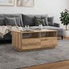 vidaXL Coffee Table with LED Lights Artisan Oak 90x49x40 cm