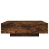 vidaXL Coffee Table with LED Lights Smoked Oak 100x100x31 cm