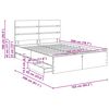 vidaXL Bed Frame with Drawer Grey Sonoma 160 x 200 cm Engineer Wood