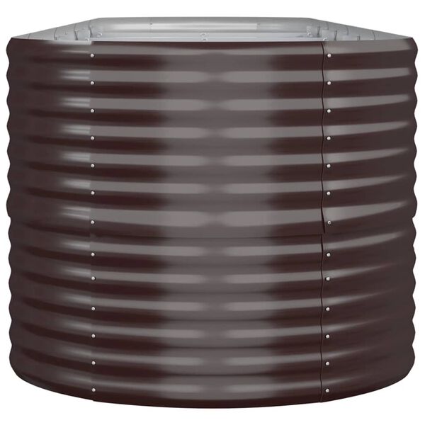 vidaXL Garden Raised Bed Galvanised Steel 368x80x68 cm Brown