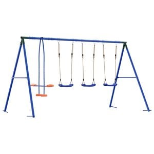 vidaXL Outdoor Swing Set Multicolour 330 x 185 x 185 cm Steel and PE