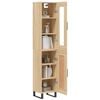vidaXL Highboard Sonoma Oak 34.5x34x180 cm Engineered Wood