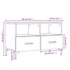 vidaXL TV Cabinet Grey Sonoma 80x36x50 cm Engineered Wood
