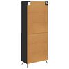 vidaXL Highboard Black oak 69.5 x 34 x 180 cm Engineered Wood