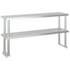vidaXL Kitchen Work Table with Overshelf 120x60x145 cm Stainless Steel