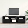 vidaXL TV Cabinet Black Oak 150 x 33.5 x 45 cm Engineered Wood