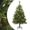 vidaXL Artificial Hinged Christmas Tree with Cones 120 cm