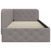 vidaXL Corner Bed Frame with Headboard Taupe 90 x 200 cm Fabric