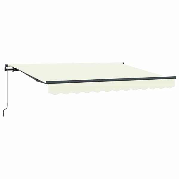 vidaXL Retractable Awning Cream 250 x 200 cm Polyester and Aluminium
