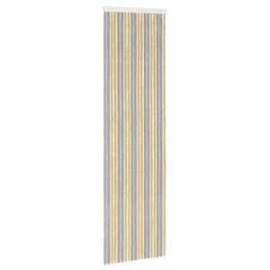 vidaXL Insect Curtain Chenille Grey and Beige 56 x 200 cm 100% PP