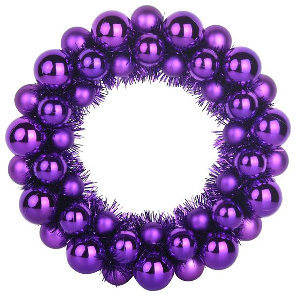 vidaXL Christmas Ball Wreathes 2 pcs Lilac 33 x 33 x 7 cm Polystyrene