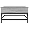 vidaXL Coffee Table Grey Sonoma 80x80x45 cm Engineered Wood and Metal