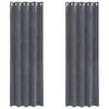 vidaXL Blackout Curtains 2 pcs Light Grey 140 x 260 cm Velvet