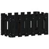 vidaXL Garden Planter with Fence Design Black 60x30x30 cm Solid Wood Pine