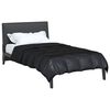 vidaXL Summer Duvet Black 155 x 220 cm Satin and Microfiber