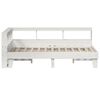 vidaXL Bookcase Bed without Mattress White 120x190cm Small Double Solid Wood Pine