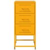 vidaXL Bedside Cabinet Mustard Yellow 36x39x78 cm Steel
