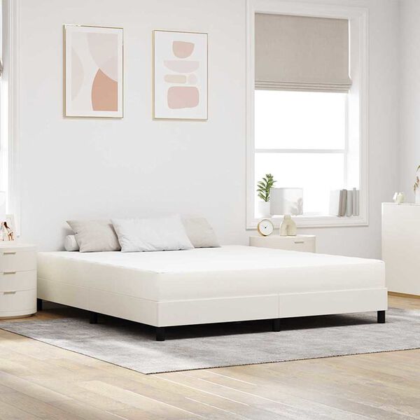 vidaXL Bed Mattress with Mattress Cream 180 x 200 cm Fabric