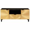 vidaXL TV Cabinet Black and Gold 105 x 33 x 46 cm Engineered wood