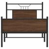 vidaXL Bed Frame without Mattress Brown Oak 90x190 cm Single Engineered Wood