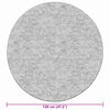 vidaXL Rug Washable φ120 cm Grey Anti Slip