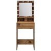 vidaXL Dressing Table Old Wood 50 x 41 x 135 cm Engineered Wood