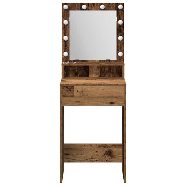 vidaXL Dressing Table Old Wood 50 x 41 x 135 cm Engineered Wood