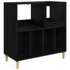 vidaXL Record Player Stand Black Oak 82 x 39.5 x 82.5 cm