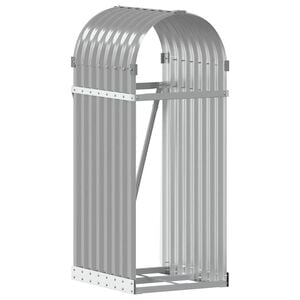 vidaXL Log Holder Light Grey 40x45x100 cm Galvanised Steel