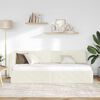 vidaXL Corner Bed Frame with Headboard Cream 80 x 200 cm Velvet