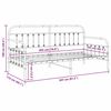 vidaXL Daybed Frame with Headboard Black 107 x 203 cm Steel