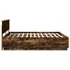 vidaXL Bed Frame Smoked Oak 200 x 200 cm Engineered Wood