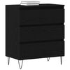 vidaXL Sideboard with Drawer Black Oak 60 x 35 x 70 cm Engineered Wood