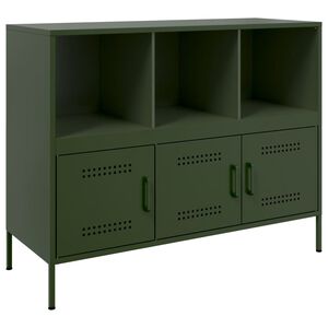 vidaXL Sideboard Olive Green 100.5x39x79 cm Steel