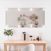 vidaXL Wall Mirror with LED Lights 50x100 cm Glass Rectangle