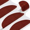 vidaXL Stair Mats Self-adhesive 15 pcs 56x17x3 cm Red