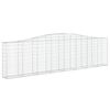 vidaXL Arched Gabion Baskets 3 pcs 400x30x100/120 cm Galvanised Iron