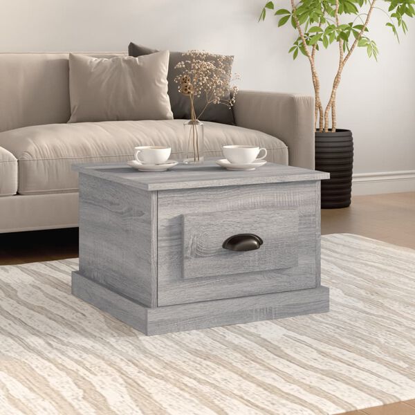 vidaXL Coffee Table Grey Sonoma 50x50x35 cm Engineered Wood