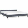 vidaXL Bed Frame without Mattress Dark Grey King Velvet